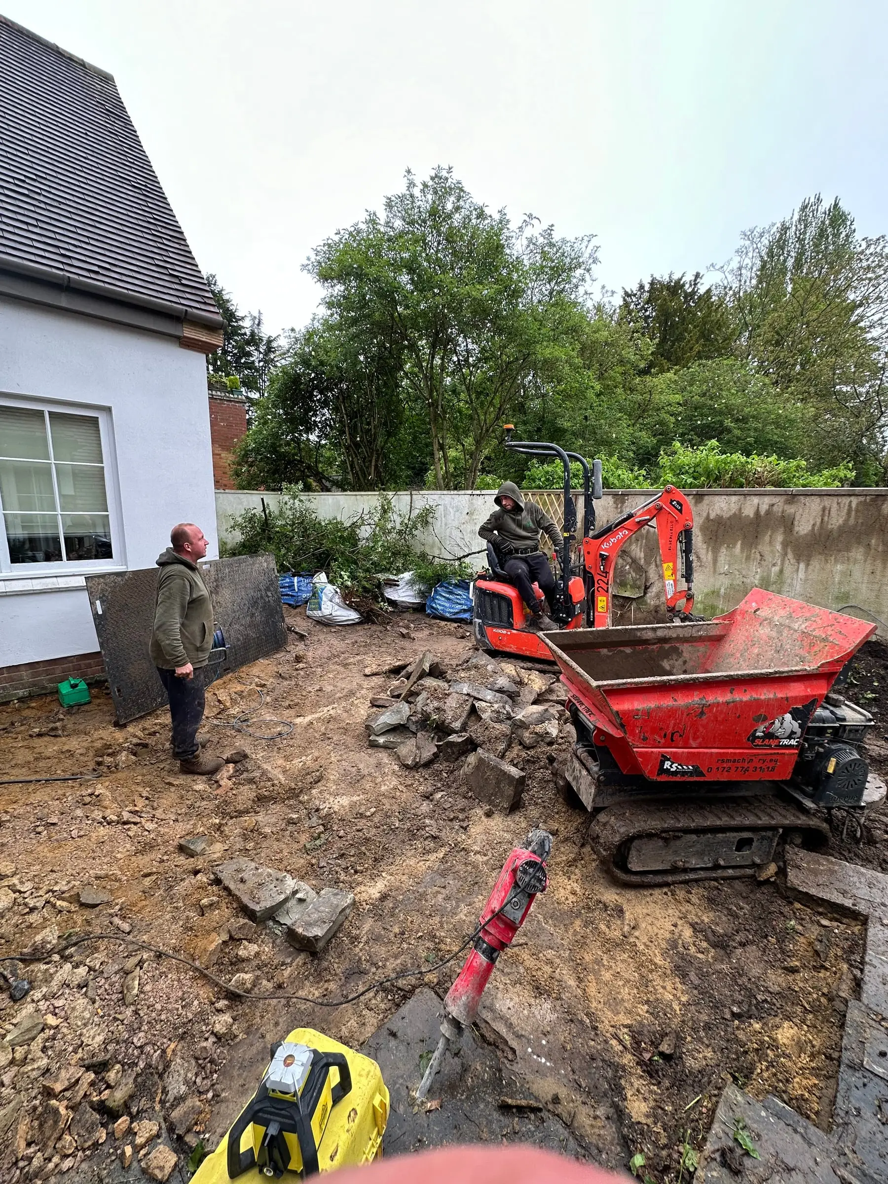 Muswell Hill garden, during construction (1)
