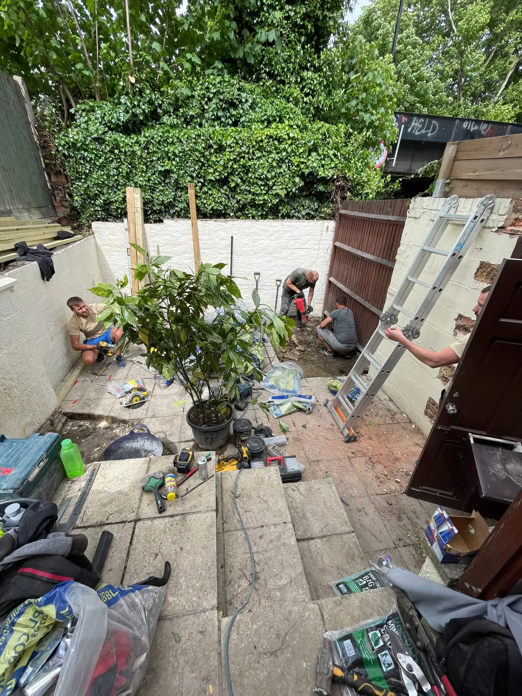 Crofton Park garden, during construction (3)