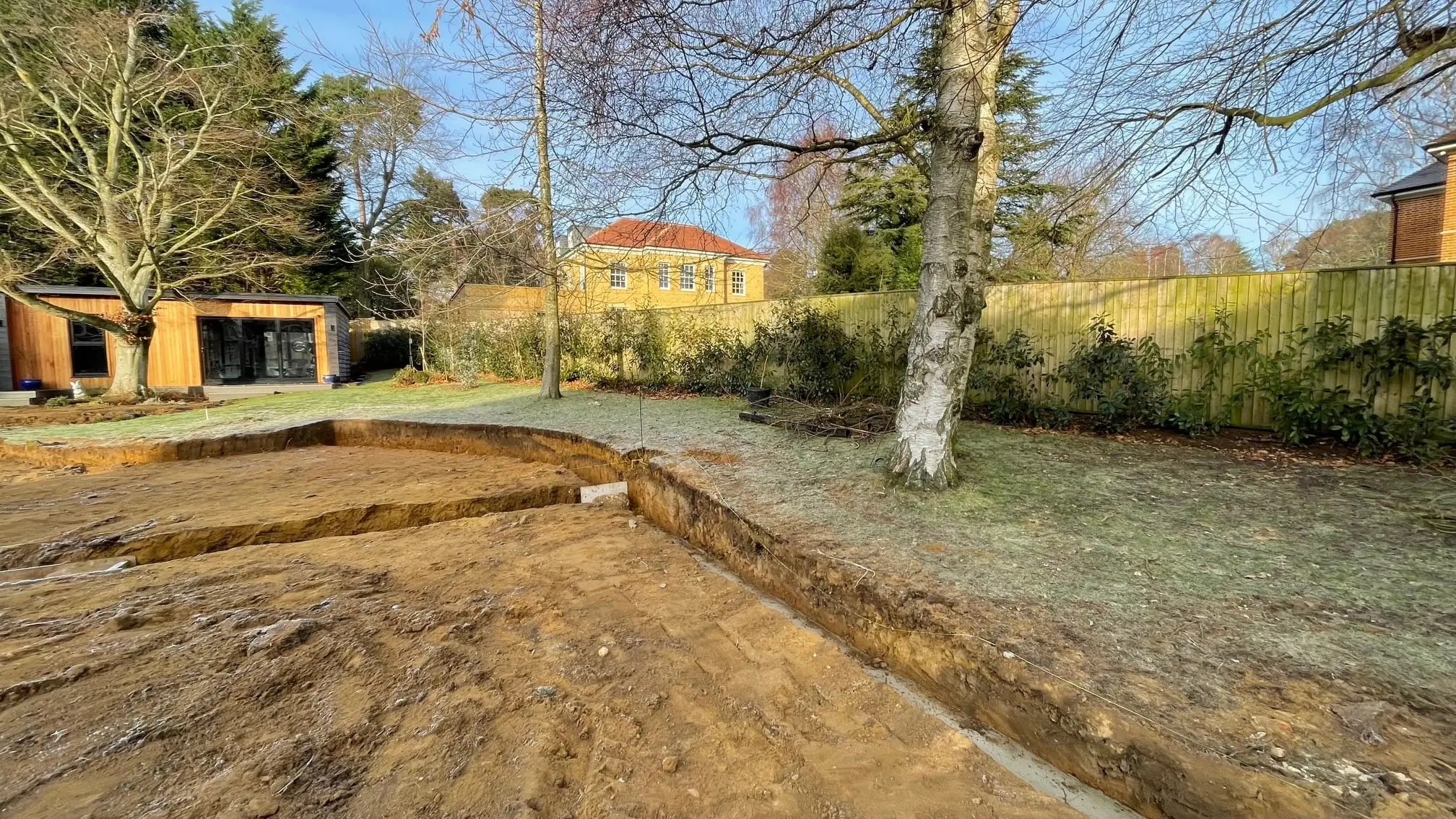 Woburn Sands garden, during construction (1)