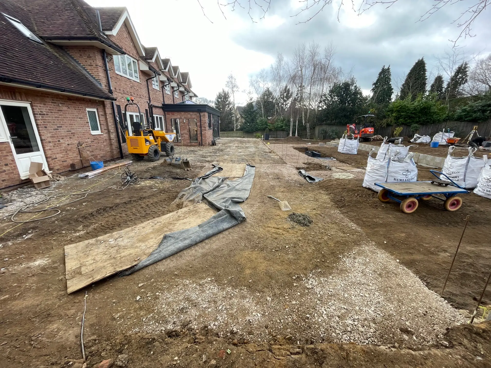 Woburn Sands garden, during construction (4)